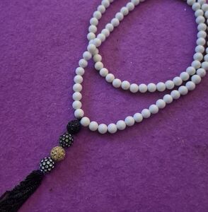 designer STELLA & DOT Pave Rhinestone Ball Beaded Necklace